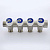 Коллектор UNI-FITT 3/4" 4 выхода 1/2'ЕК никелированный 
