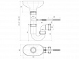 Сифон АНИ 1.1/2"*40 прямоточный с разрывом струи