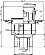 Трап DN 50/75/110 HL Primus HL3100Pr 